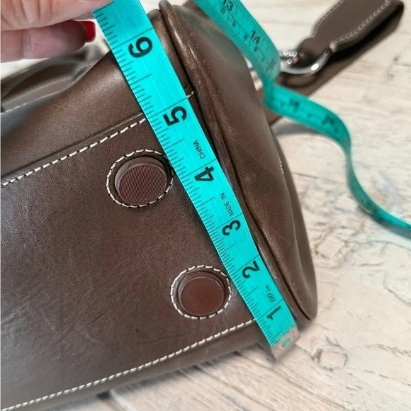 Dooney & Bourke Toscana Brown Leather Satchel Bag - Picture 15 of 16